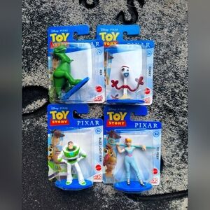 Toy Story Disney Pixar Figures Set Of 4 Rex Buzz Bo Beep Forky Collection New